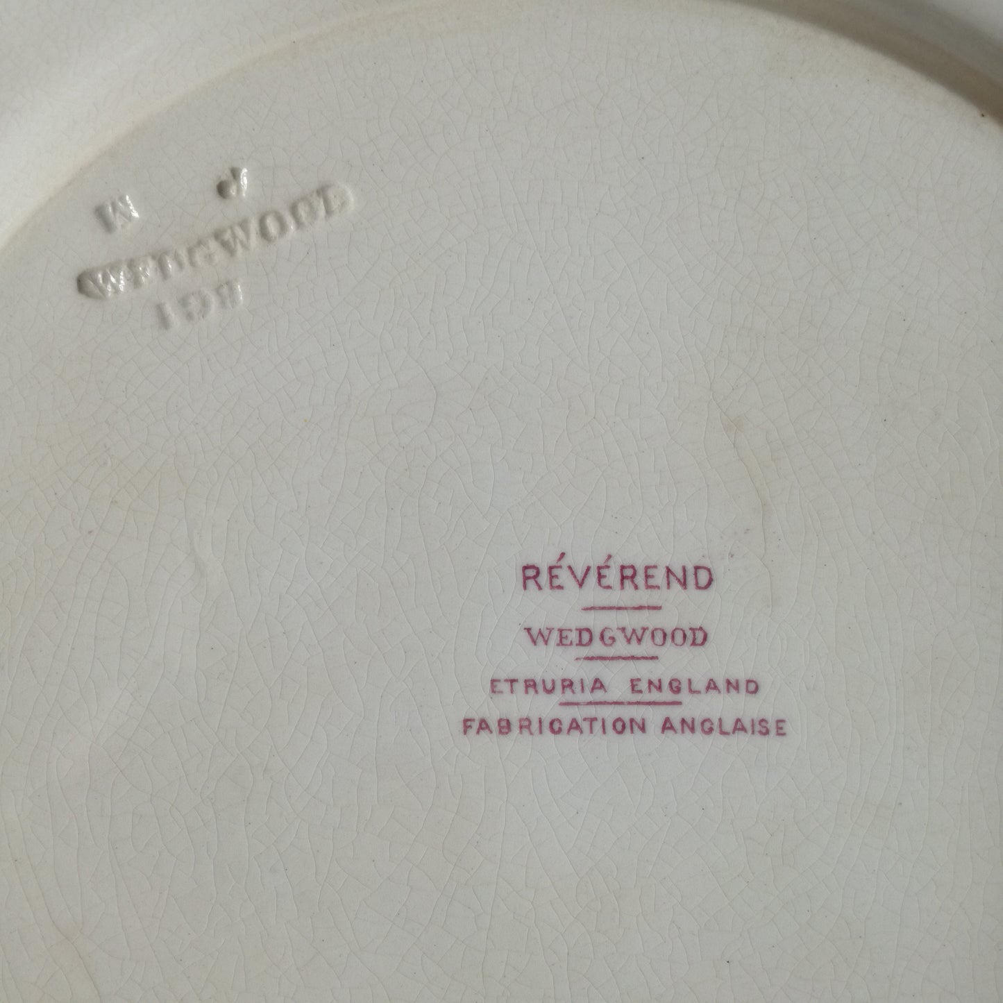 Plat Révérend Wedgwood (GB)