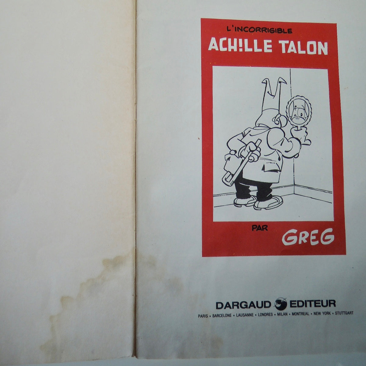 Livre - BD (Bande dessinée) Achille Talon Dargaud