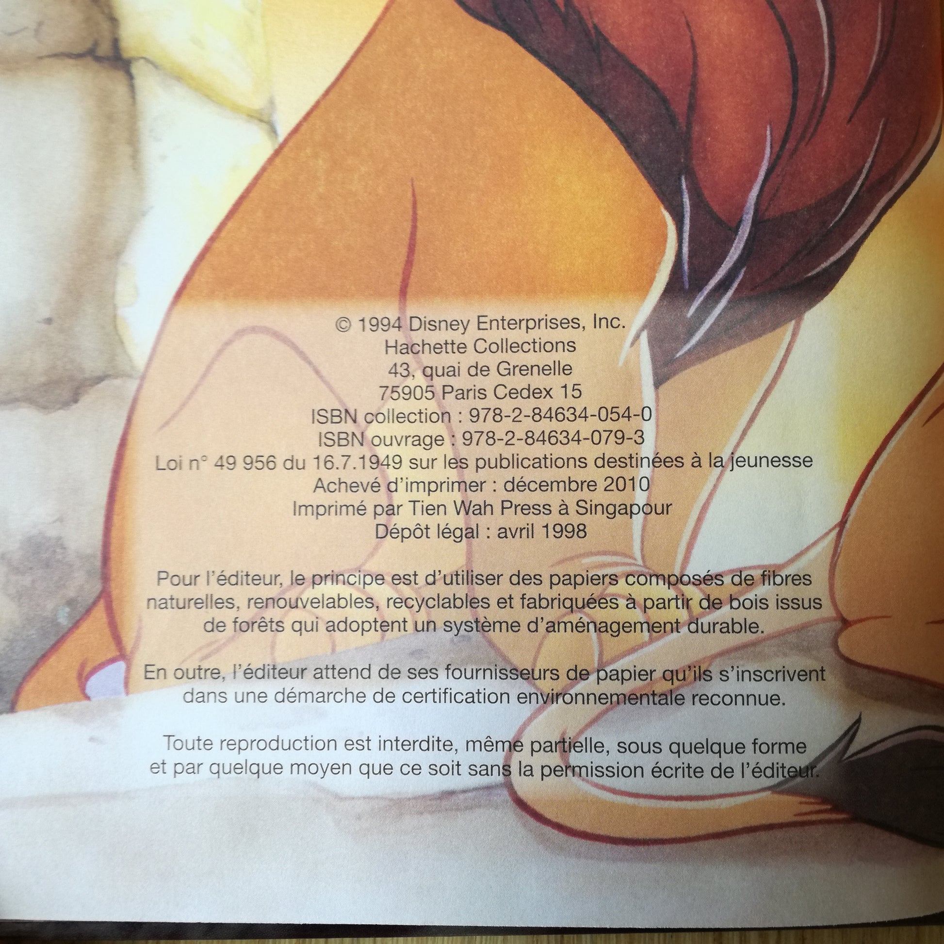 Livre jeunesse Disney Club du Livre Hachette