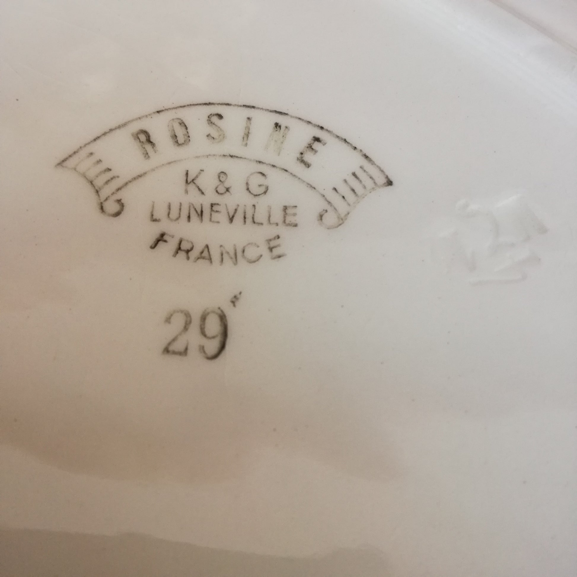 Plat ovale Rosine Lunéville (K & G - Keller & Guérin)