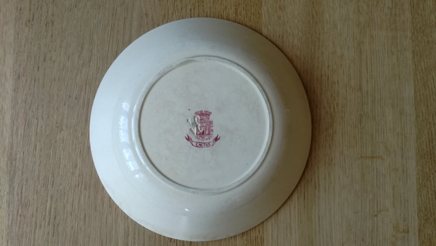 Assiette - creuse / calotte Cactus Gien