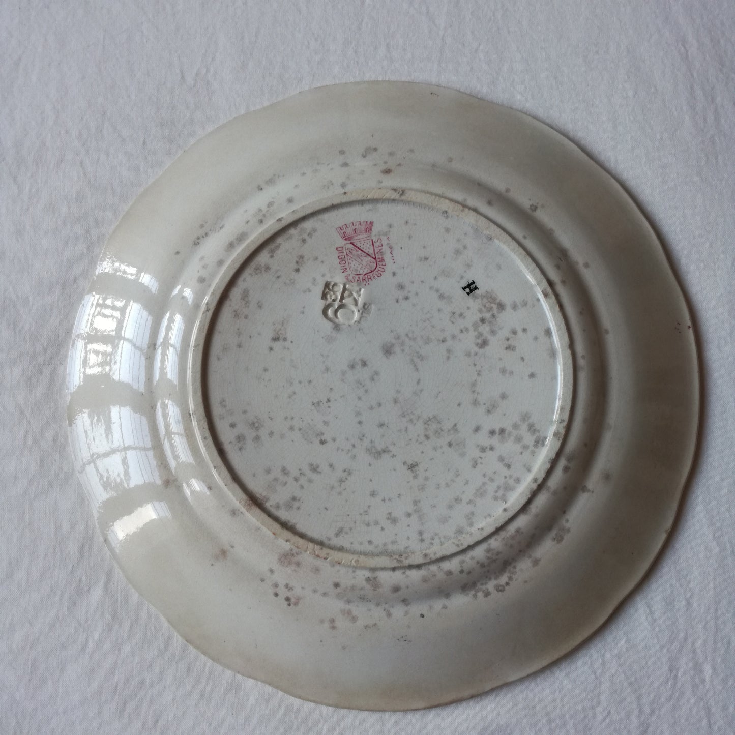 Assiette parlante Honneur - Patrie - Gloire Digoin & Sarreguemines