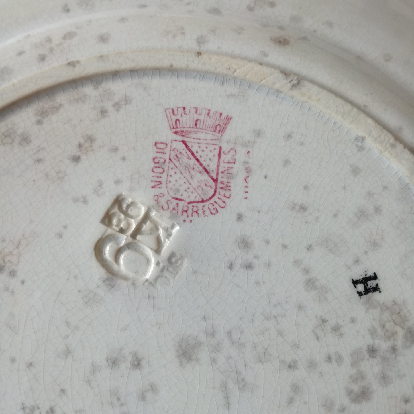 Assiette parlante Honneur - Patrie - Gloire Digoin & Sarreguemines
