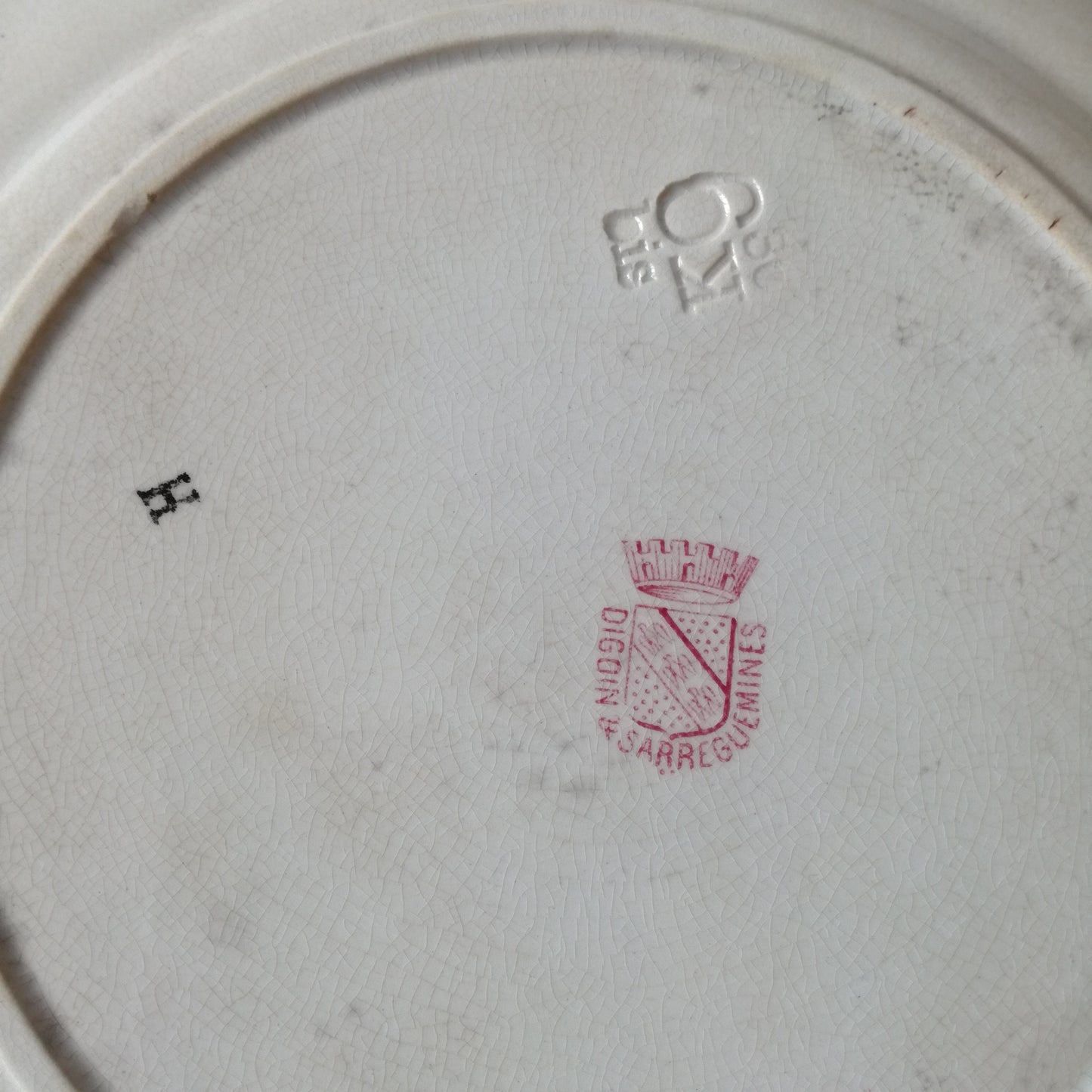 Assiette parlante Honneur - Patrie - Gloire Digoin & Sarreguemines
