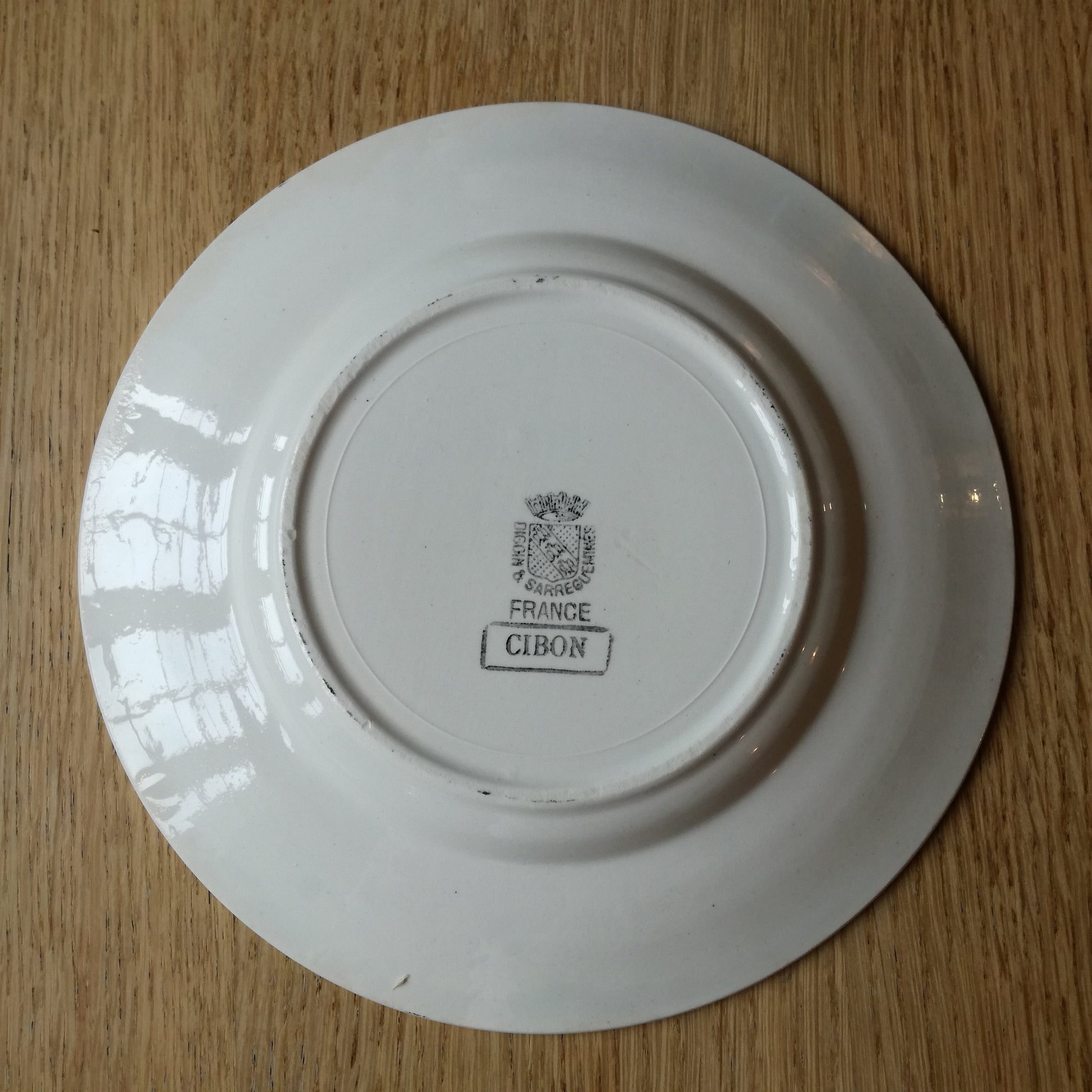 Assiette parlante Cibon Digoin & Sarreguemines