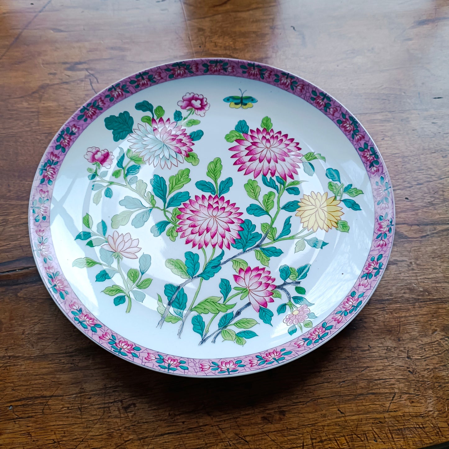 Plat Chrysanthème Porcelaine de Paris