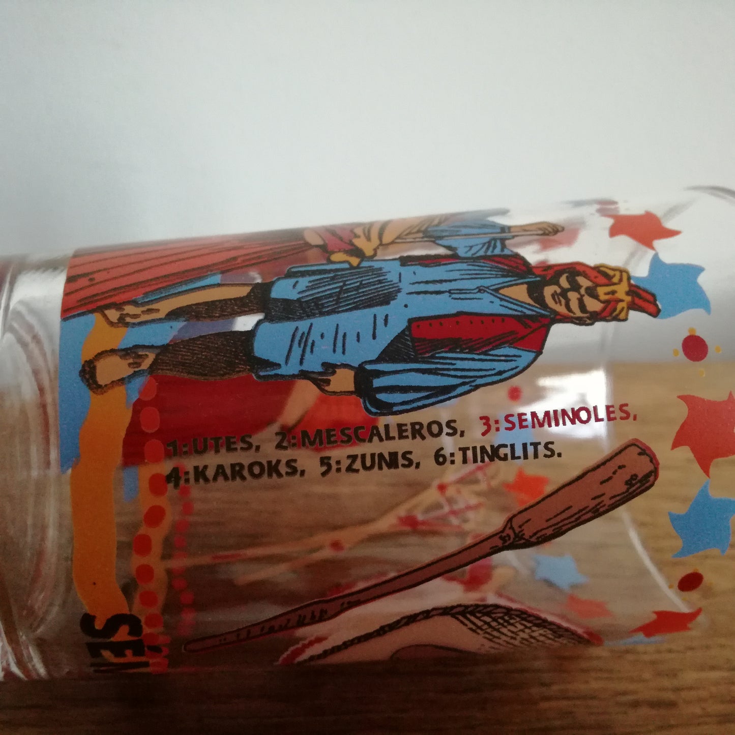 Verre Peuples amérindiens VMC (Verreries mécaniques champenoises)