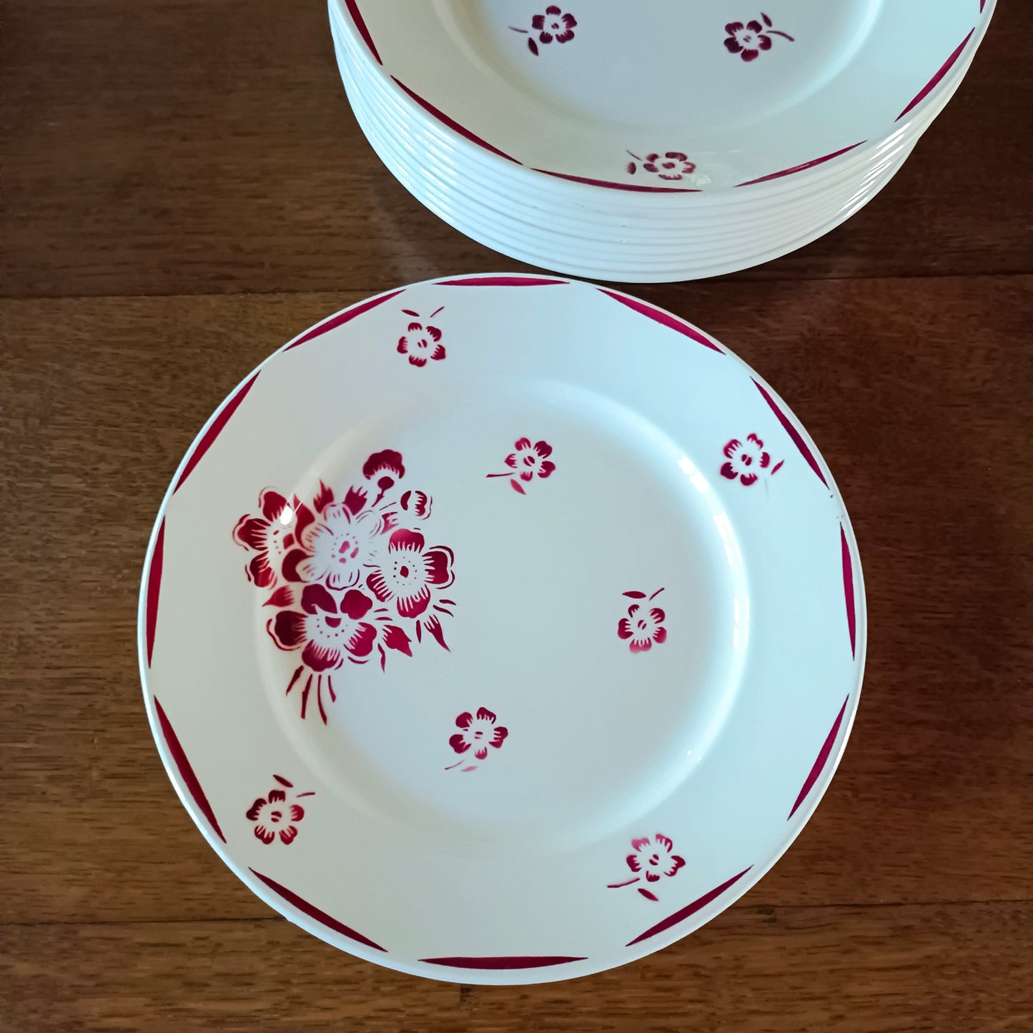 Assiette - grande plate Pervenches Badonviller