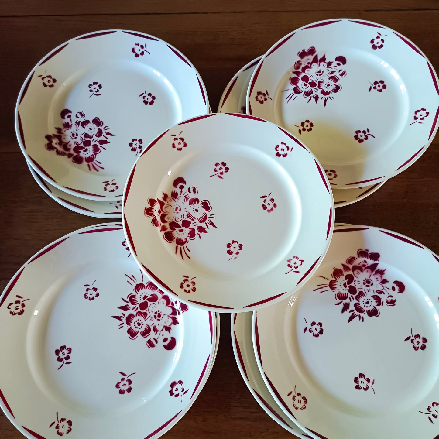 Assiette - grande plate Pervenches Badonviller