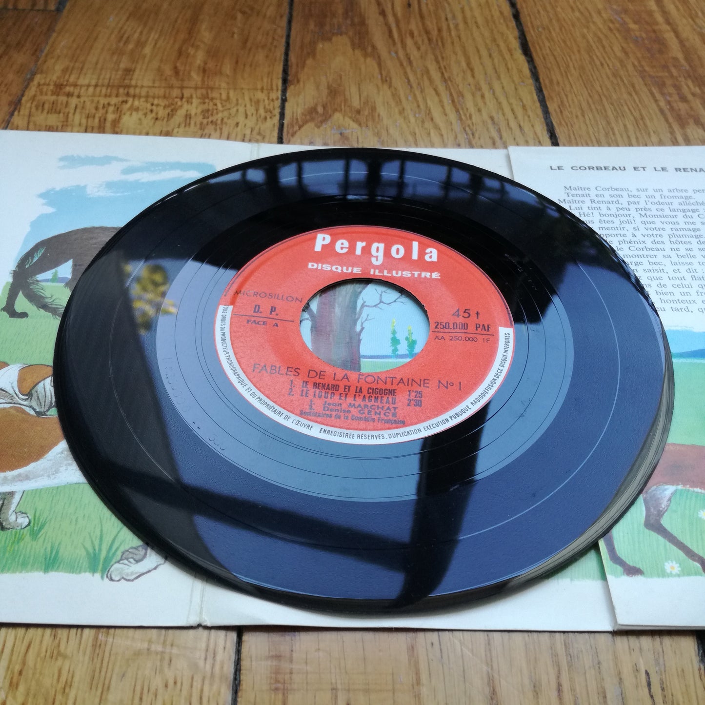 Disque illustré Fables de La Fontaine Pergola