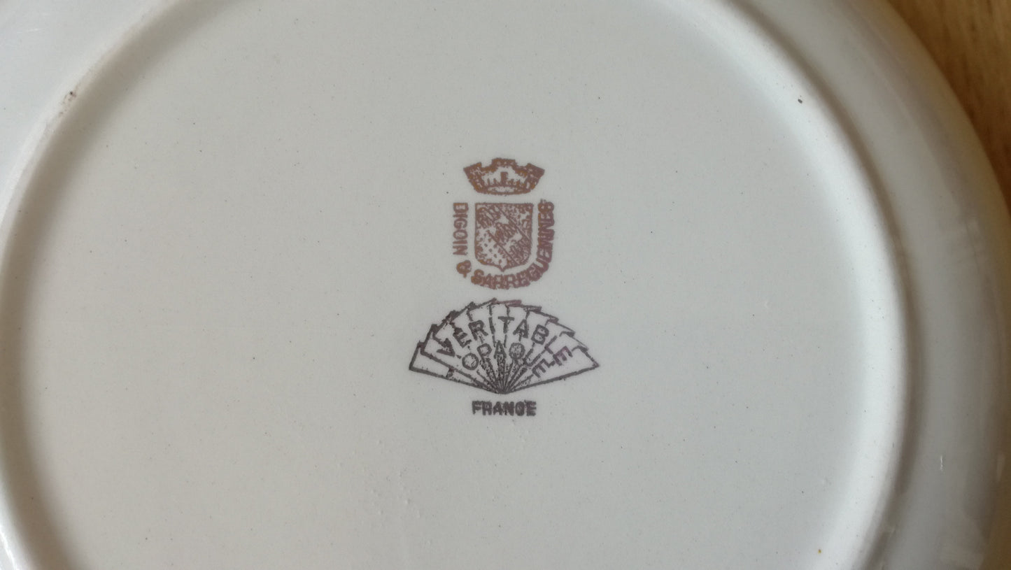 Assiette - creuse / calotte Digoin & Sarreguemines