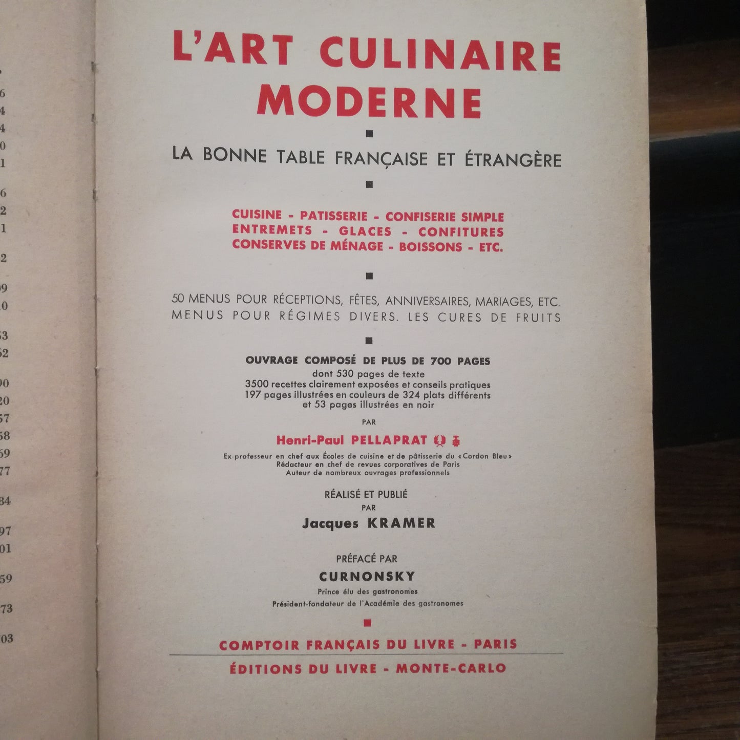 Livre de cuisine Comptoir français du livre