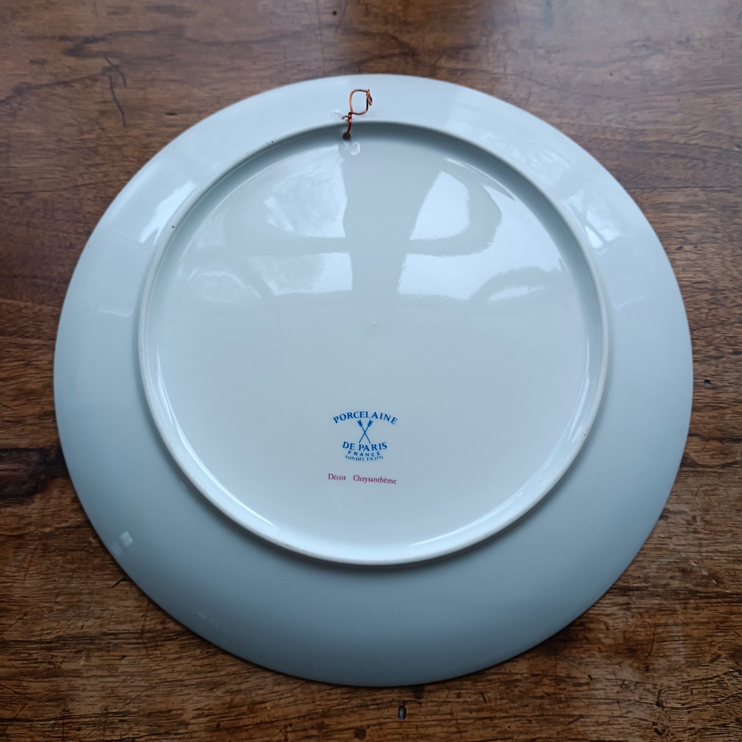 Plat Chrysanthème Porcelaine de Paris