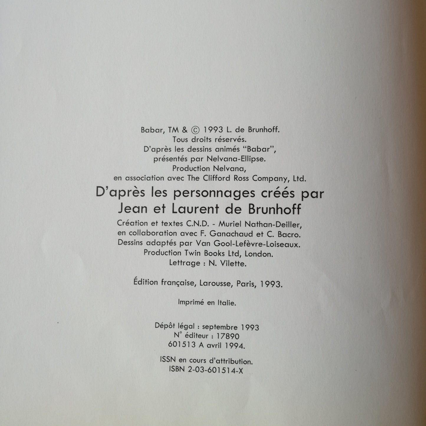 Livre jeunesse Encyclopédie Babar Larousse