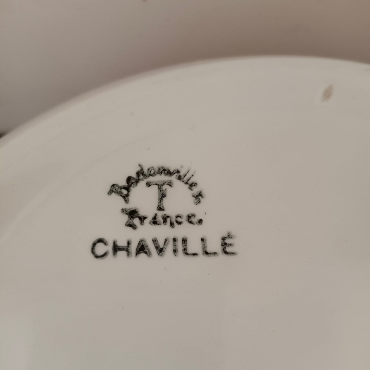 Légumier ou soupière en faïence ancienne, modèle Chavillé, Badonviller Fenal