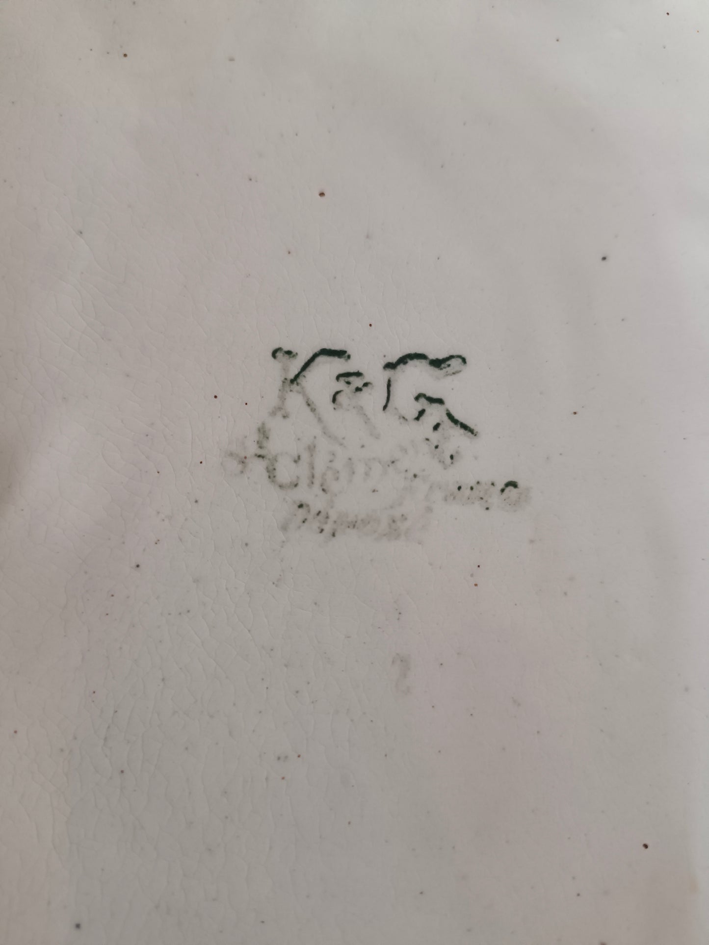 Dessous de plat en faïence de Lunéville fin XIXème décor canetons