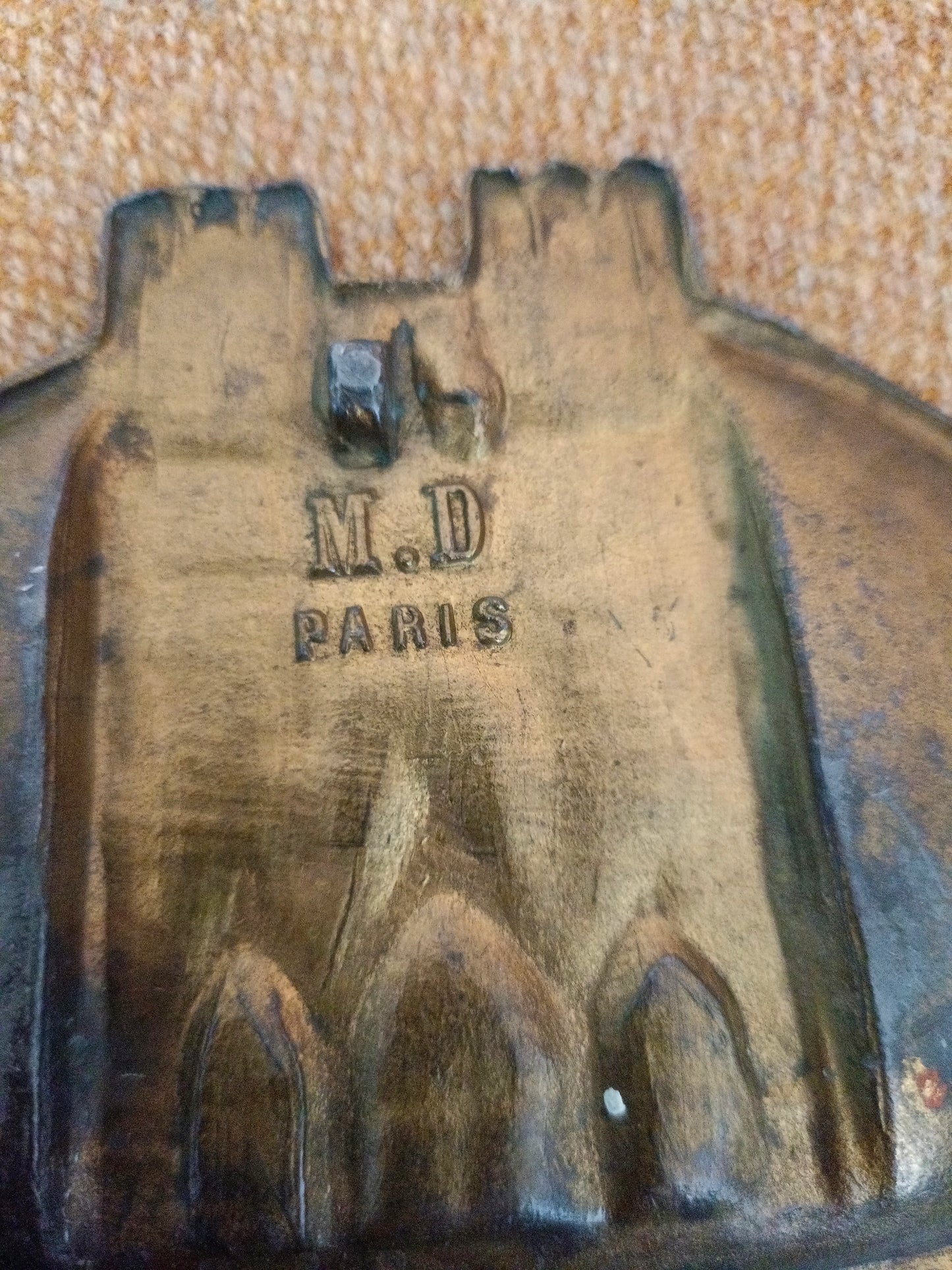 Cendrier Art Nouveau cathédrale de Reims signé Brunswick