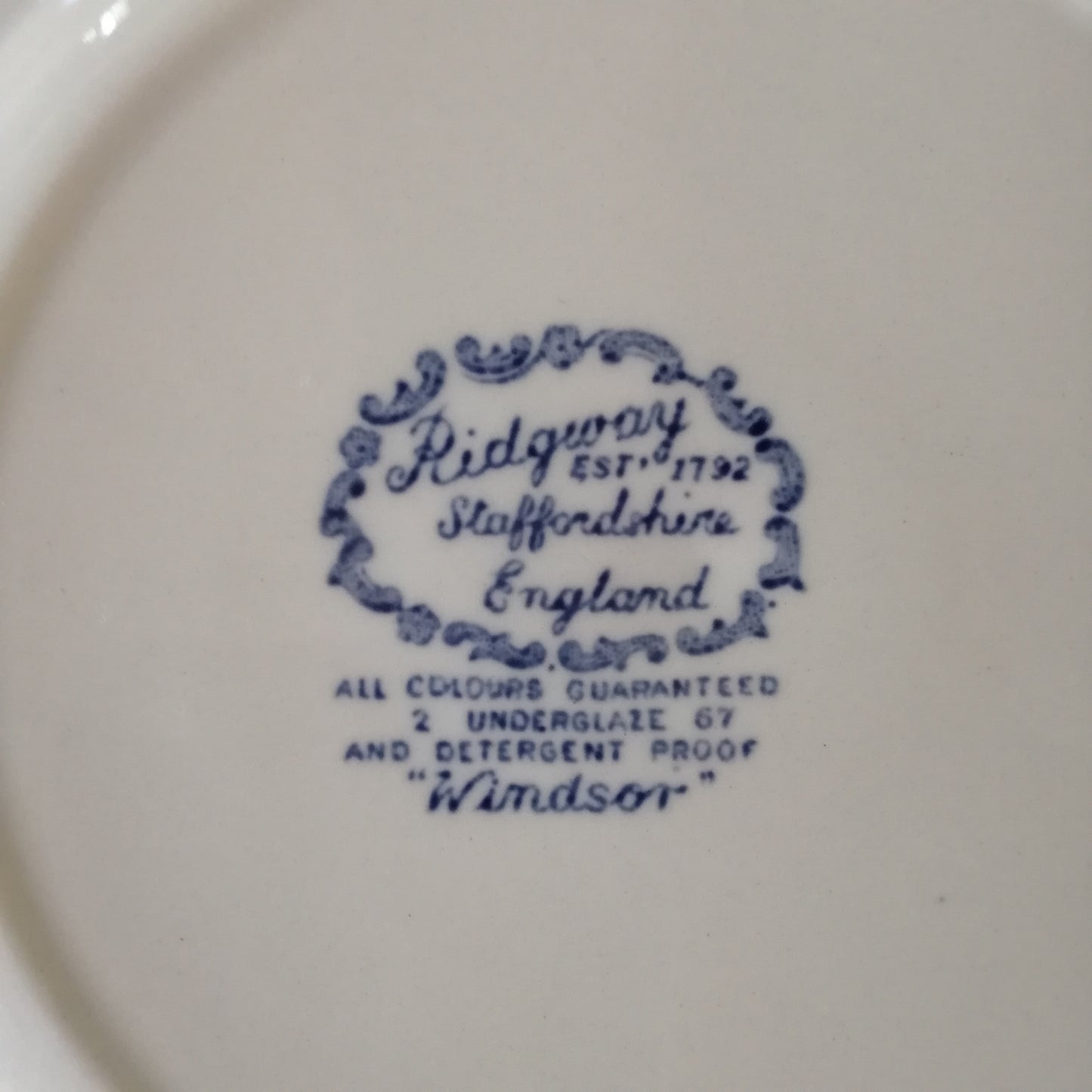 Assiette Windsor Ridgway (GB)