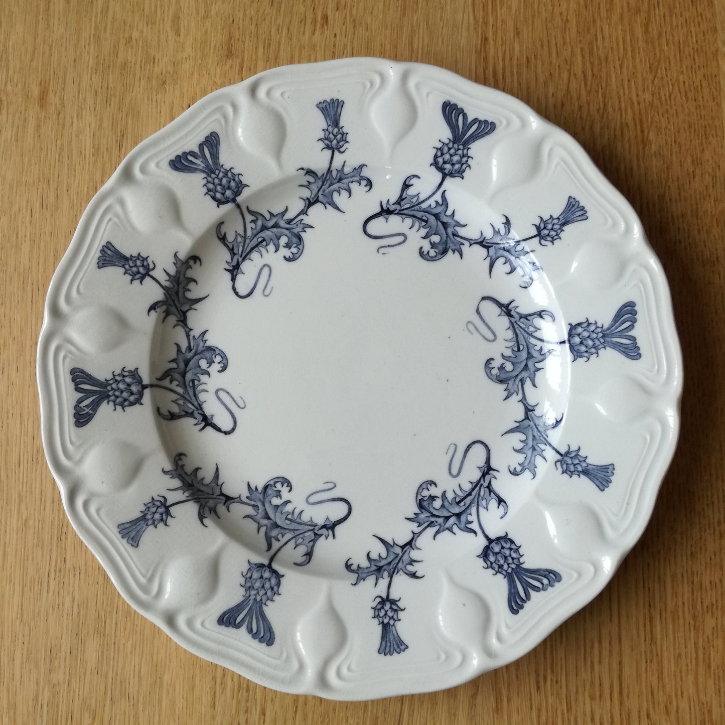 Assiette - grande plate Chardons Sarreguemines