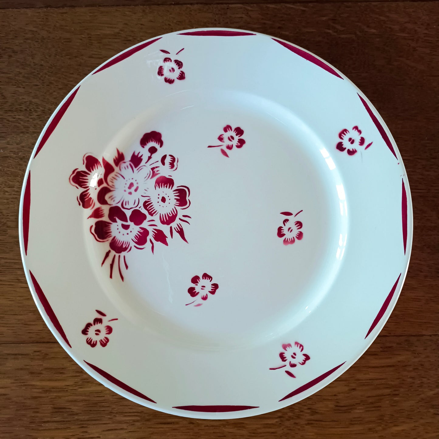 Assiette - grande plate Pervenches Badonviller