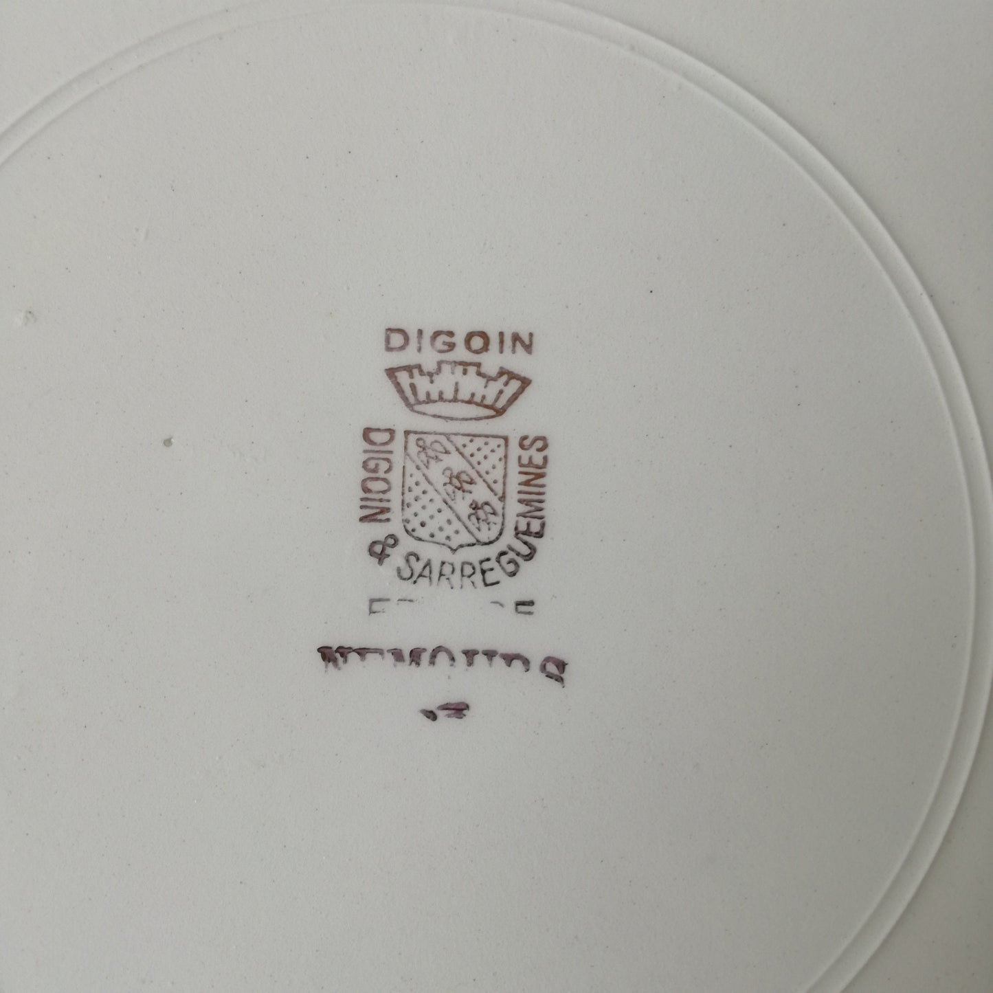 Plat Nemours Digoin & Sarreguemines