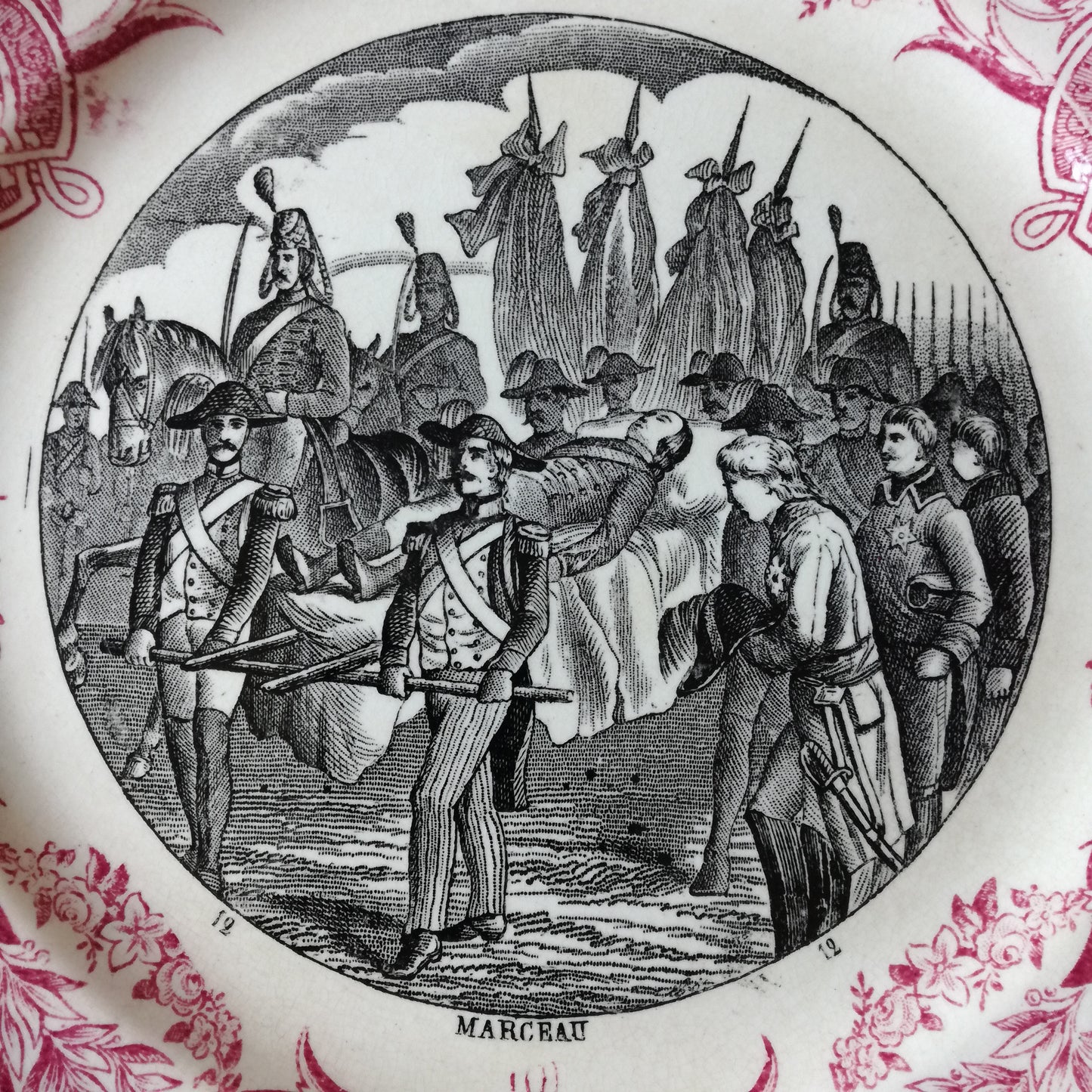 Assiette parlante Honneur - Patrie - Gloire Digoin & Sarreguemines