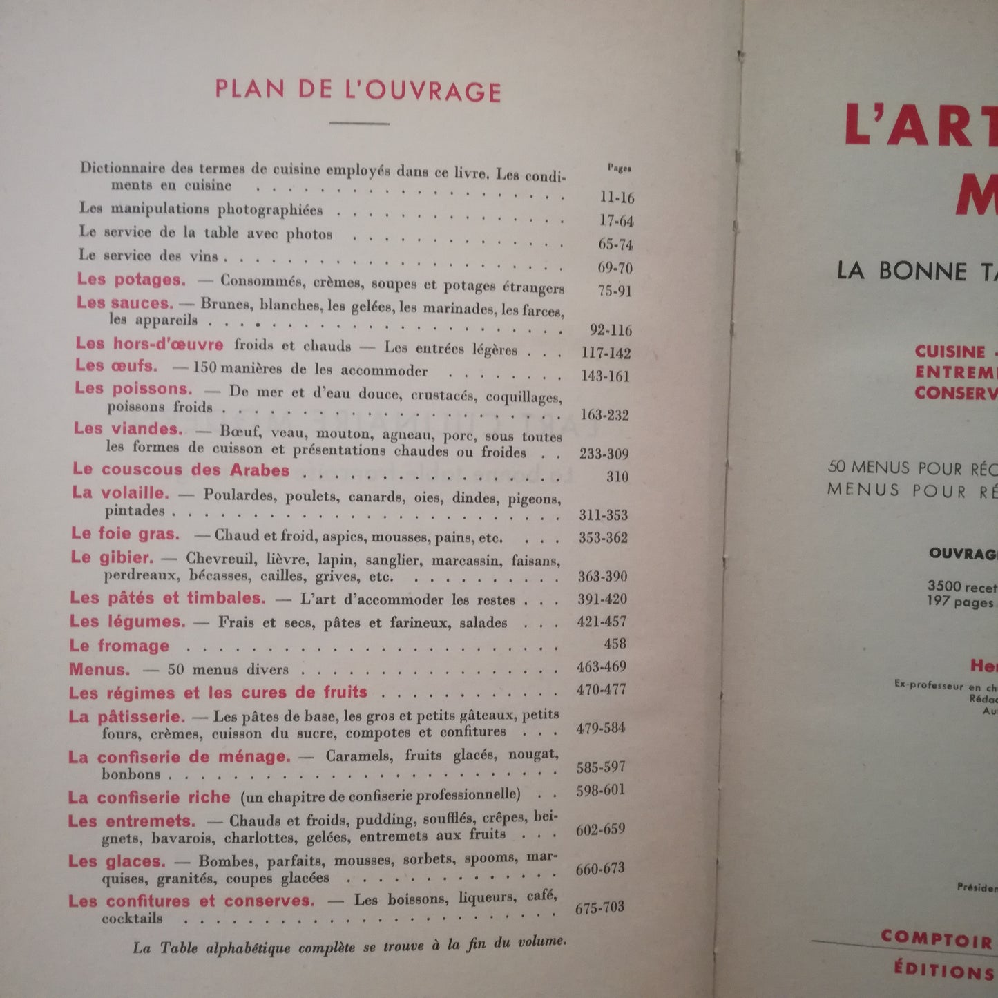 Livre de cuisine Comptoir français du livre