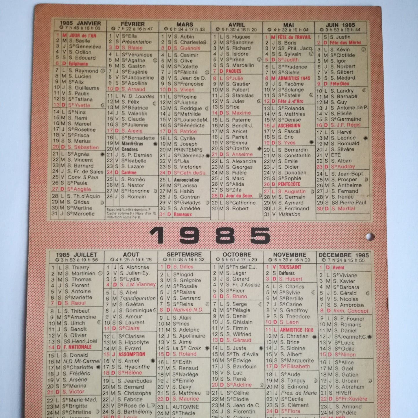 Calendrier / Almanach La maison du papier