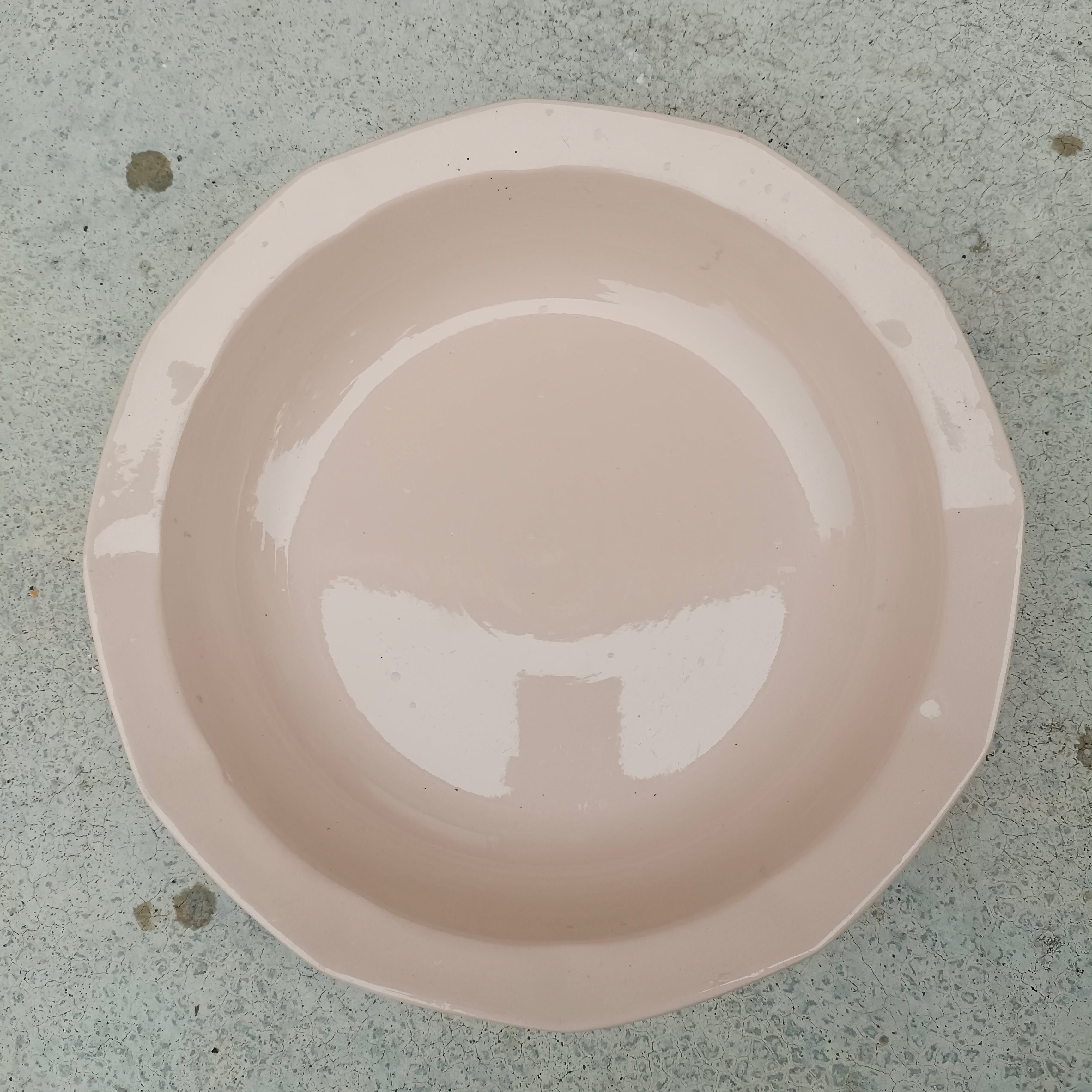 GRAND PLAT CREUX TERRE DE FER DIGOIN SARREGUEMINES DIAMÈTRE 33CM GRAND PLAT CREUX TERRE DE FER DIGOIN SARREGUEMINES DIAMÈTRE 33CM