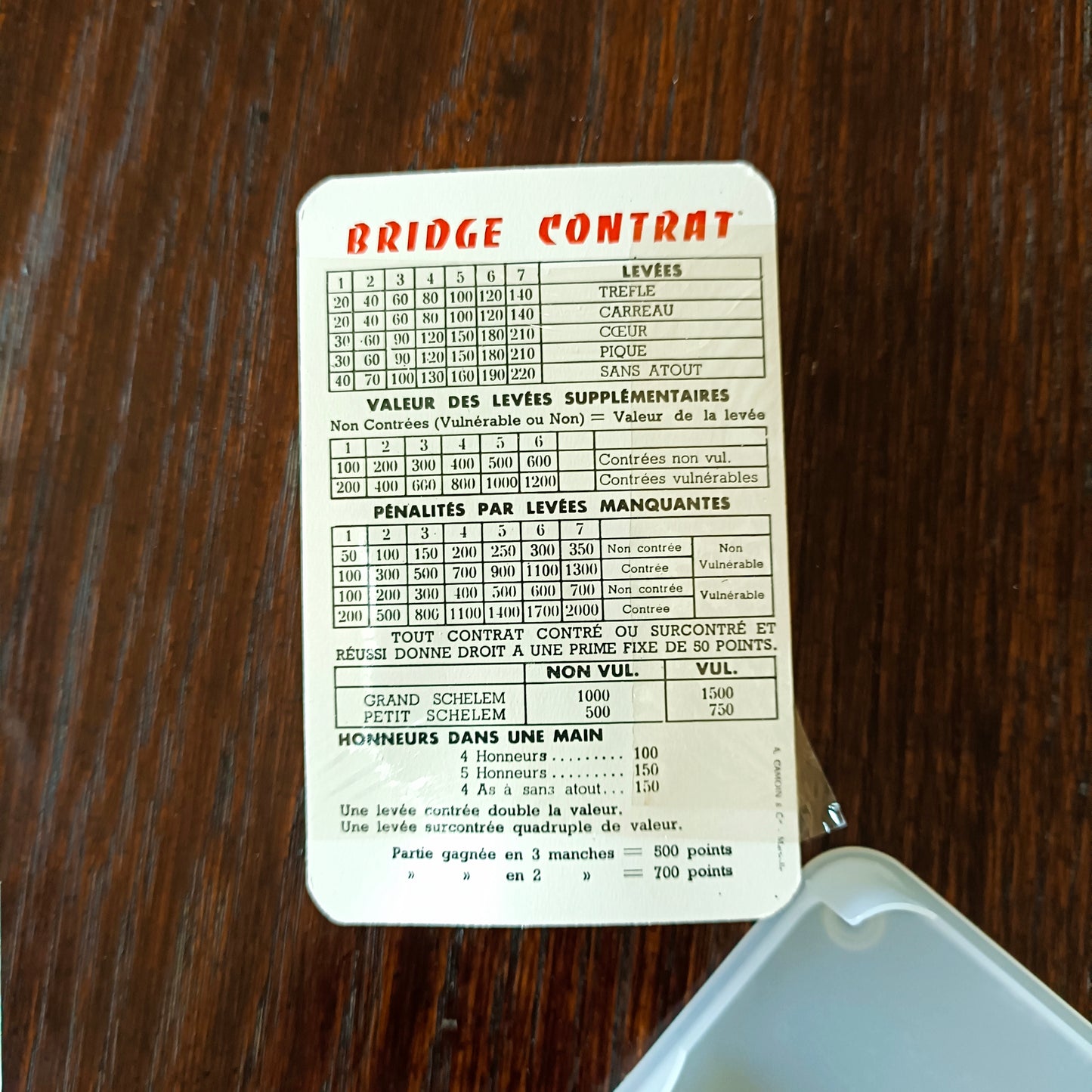 Jeu de cartes A. Camoin & Cie