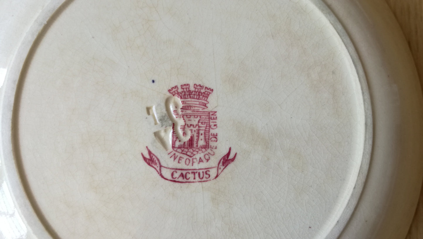 Assiette - creuse / calotte Cactus Gien