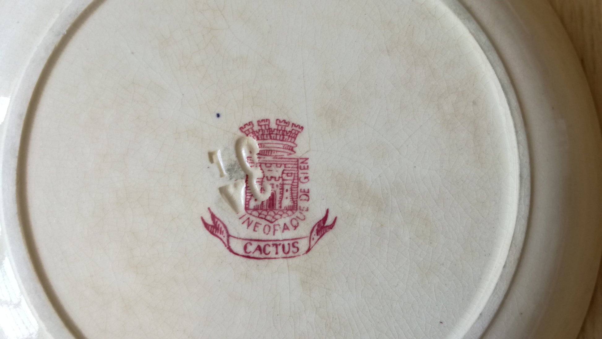 Assiette - creuse / calotte Cactus Gien