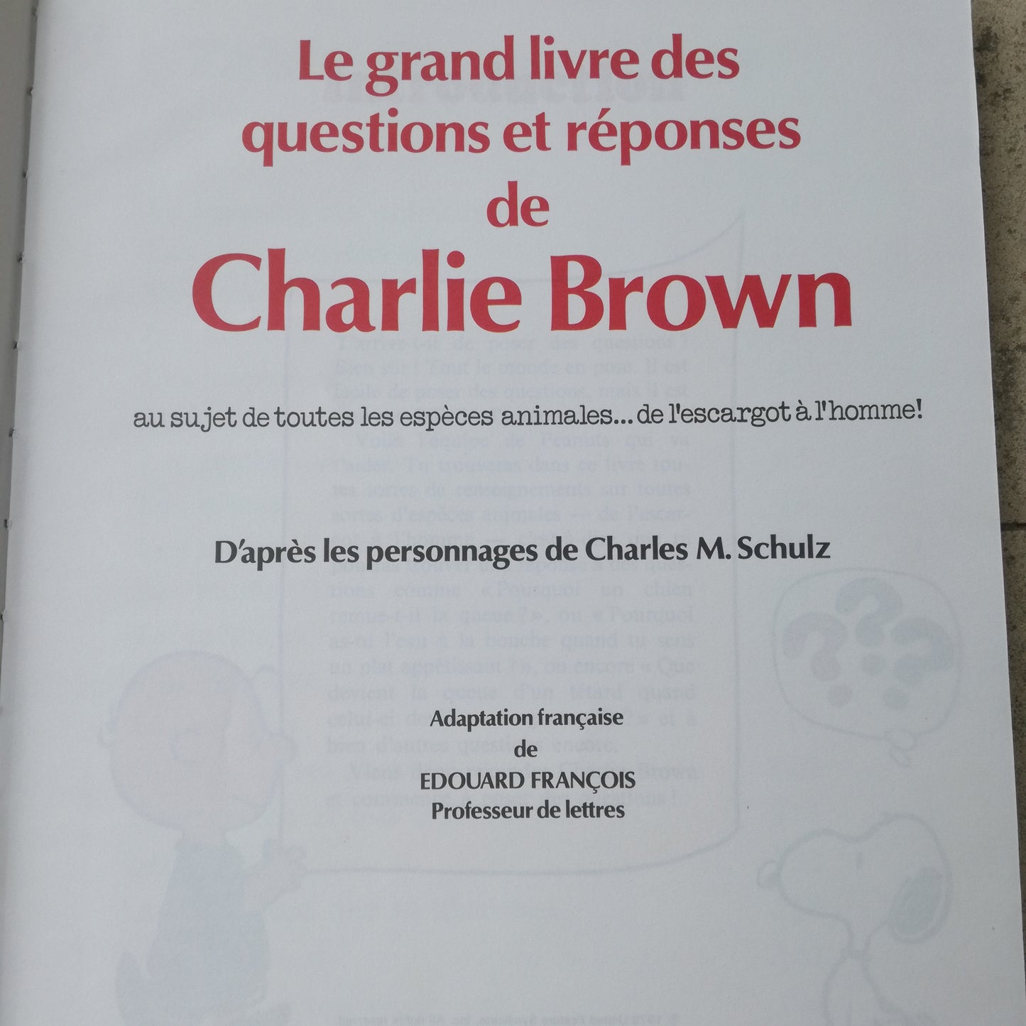 Livre jeunesse Charlie Brown Dargaud