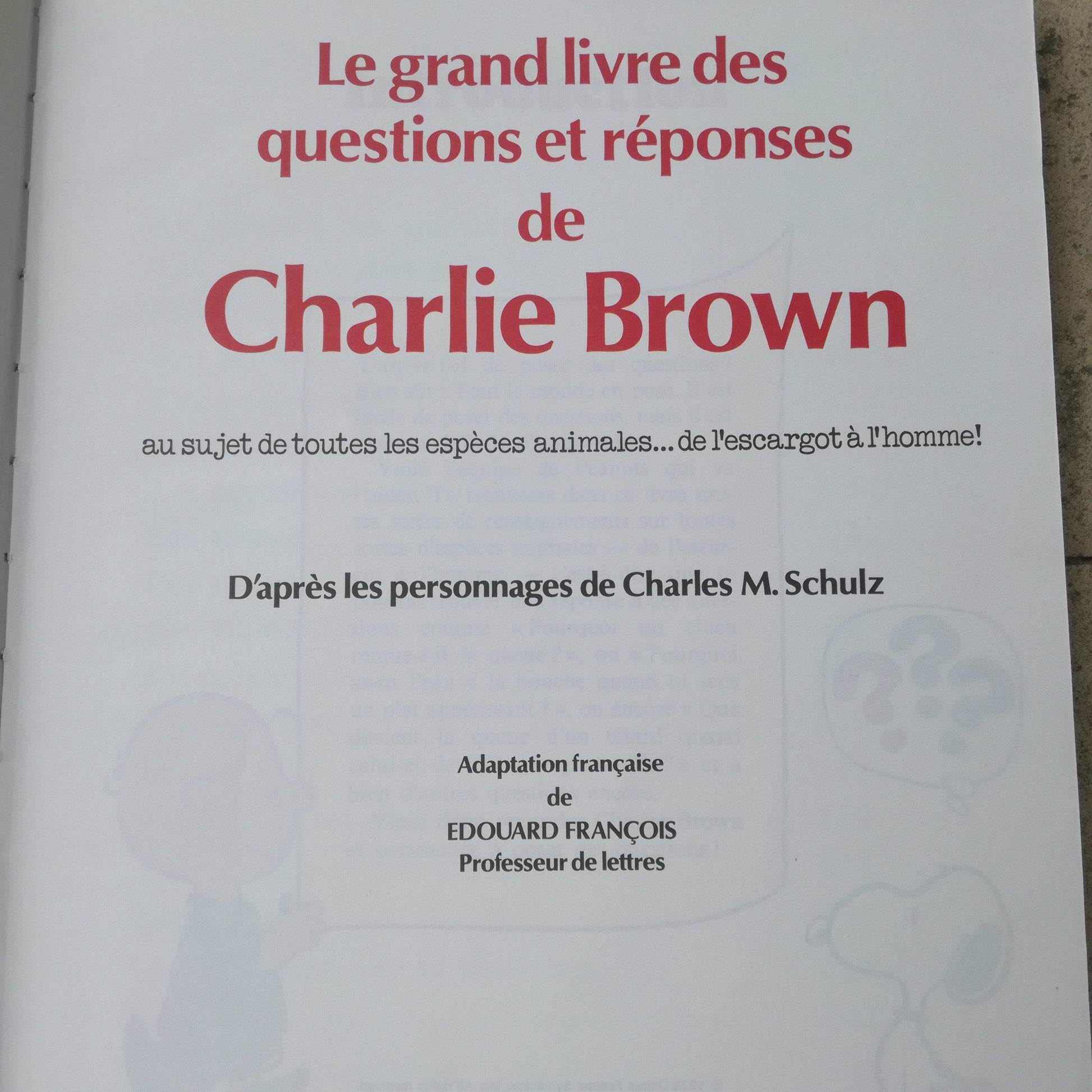 Livre jeunesse Charlie Brown Dargaud