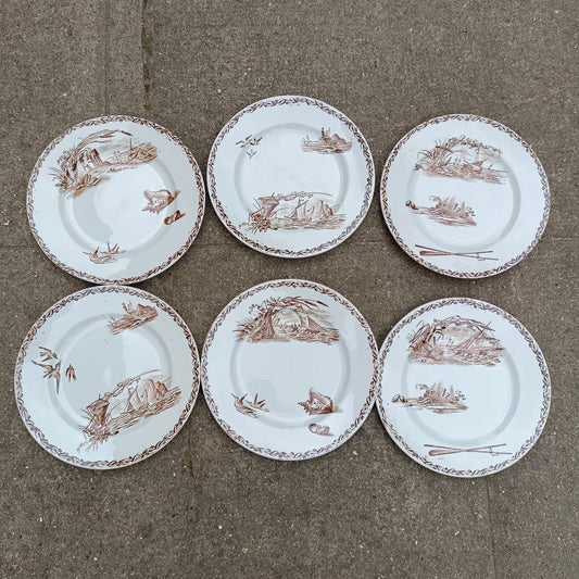 Assiette - grande plate Marine Creil & Montereau