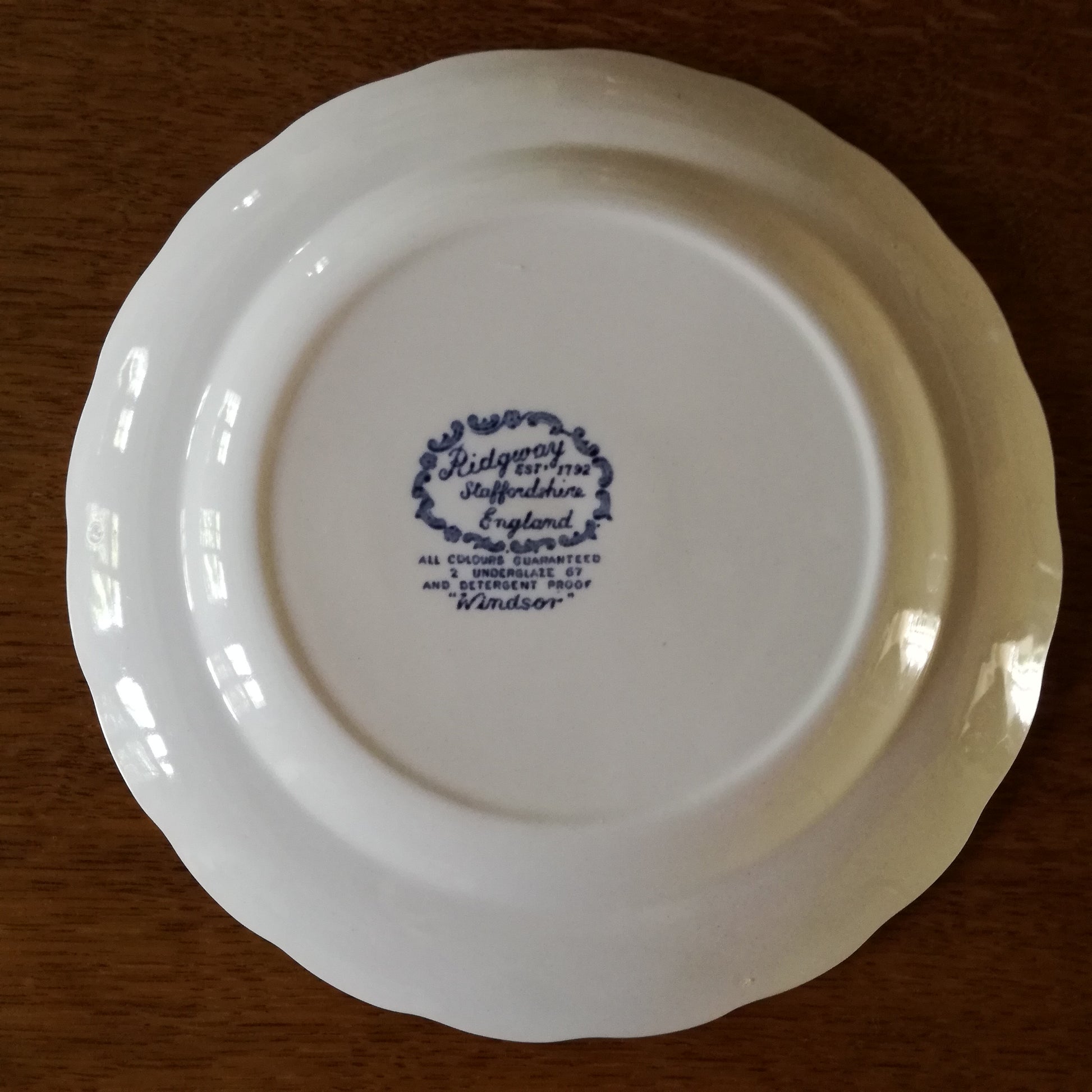 Assiette Windsor Ridgway (GB)