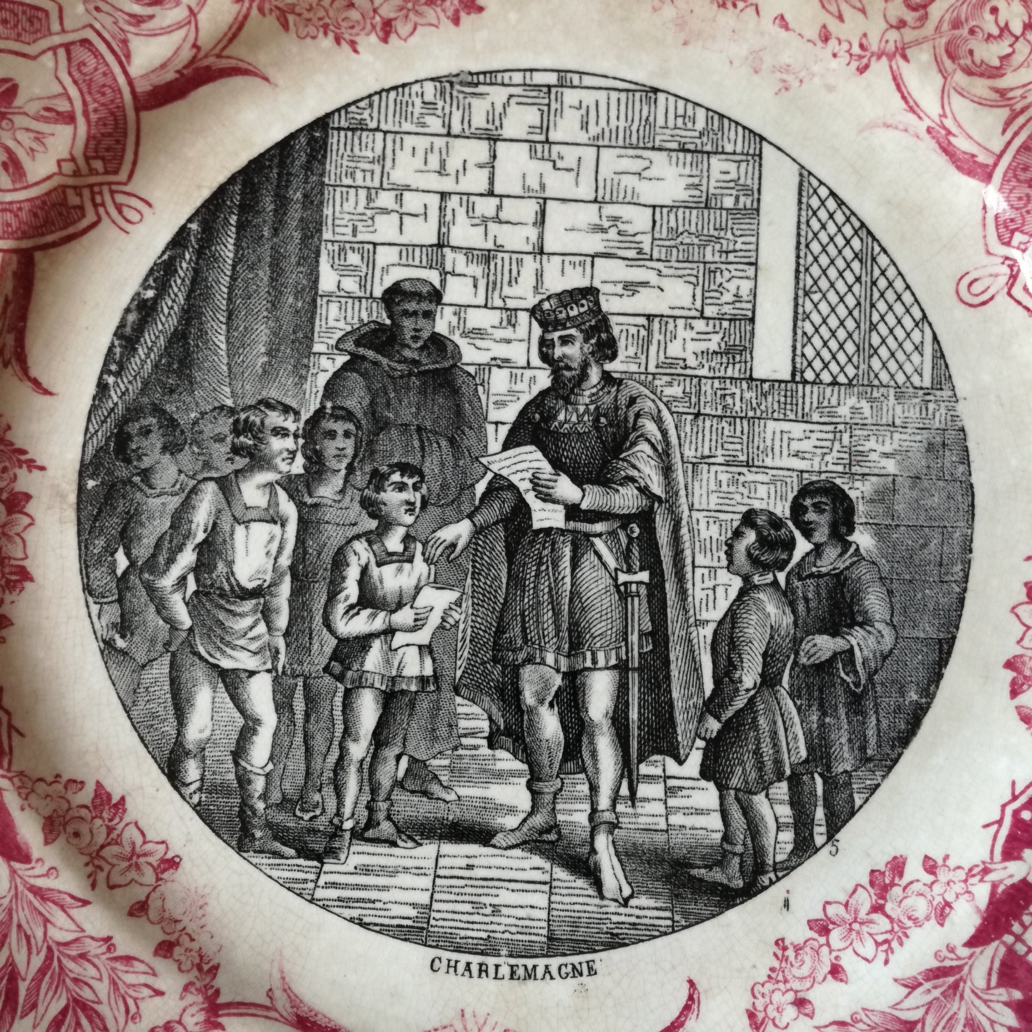 Assiette parlante Honneur - Patrie - Gloire Digoin & Sarreguemines