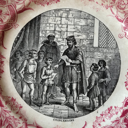 Assiette parlante Honneur - Patrie - Gloire Digoin & Sarreguemines
