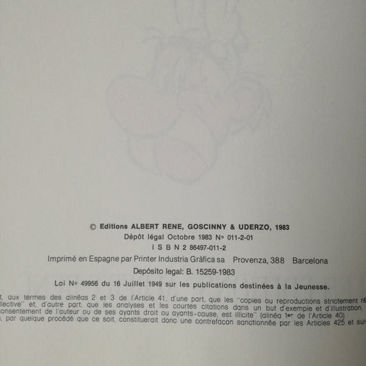 Livre - BD (Bande dessinée) Astérix Éditions Albert René