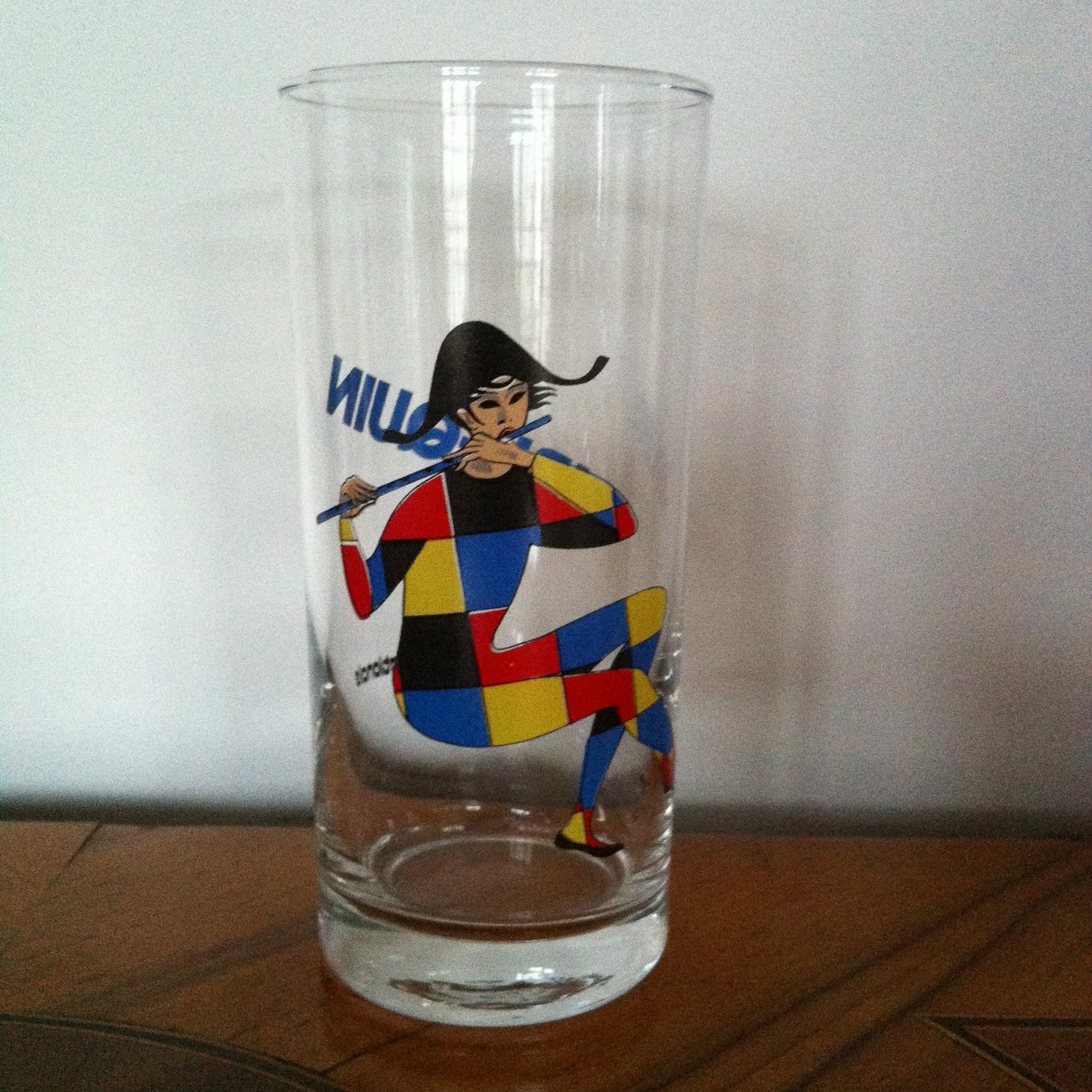 Verre publicitaire "Arlequin, Loterie nationale"