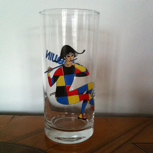Verre publicitaire "Arlequin, Loterie nationale"
