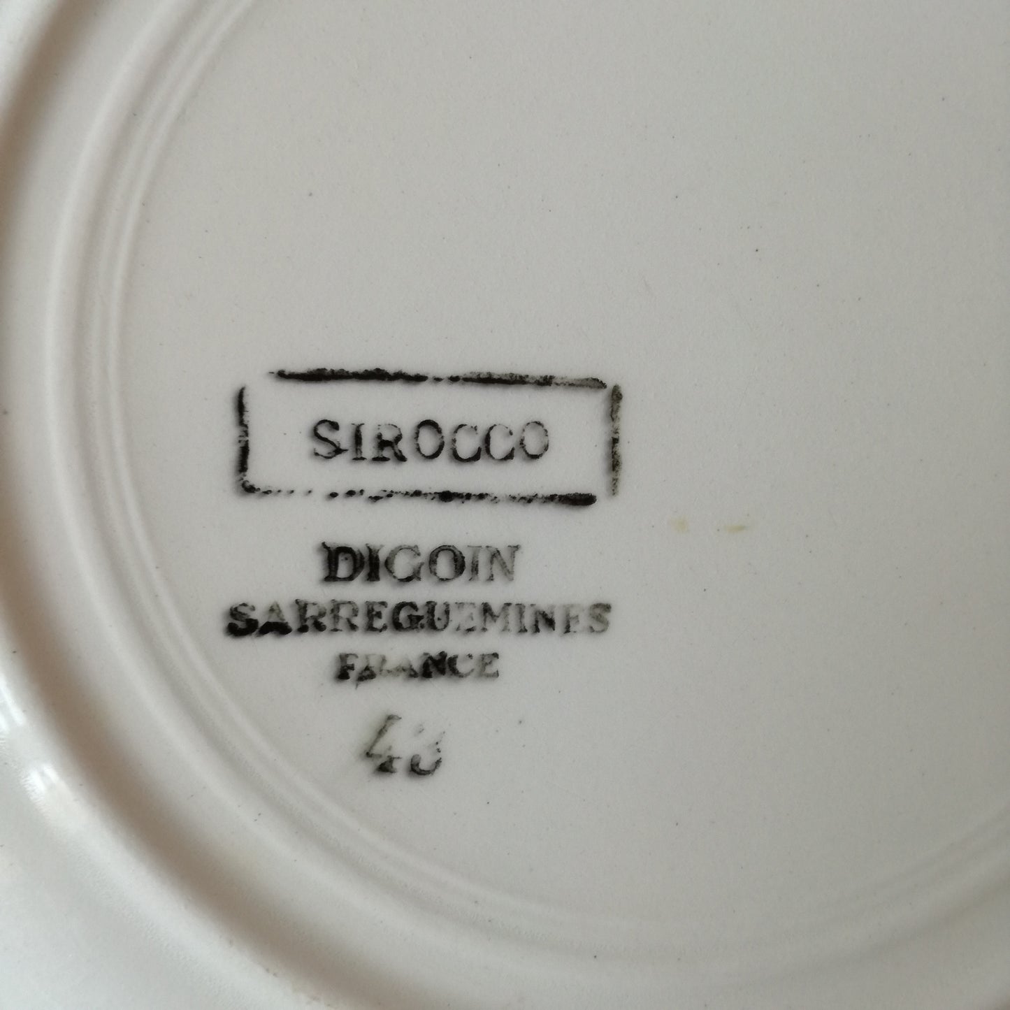 Assiette Sirocco Digoin & Sarreguemines