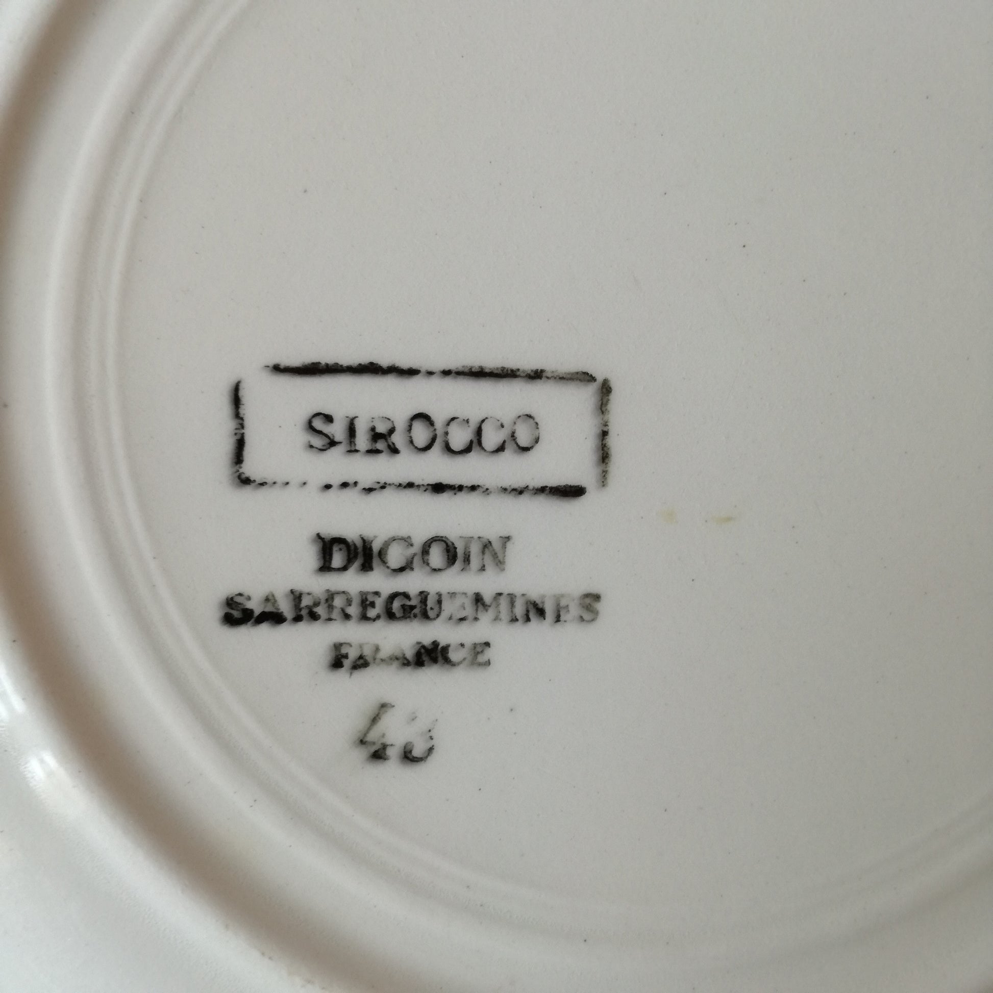 Assiette Sirocco Digoin & Sarreguemines