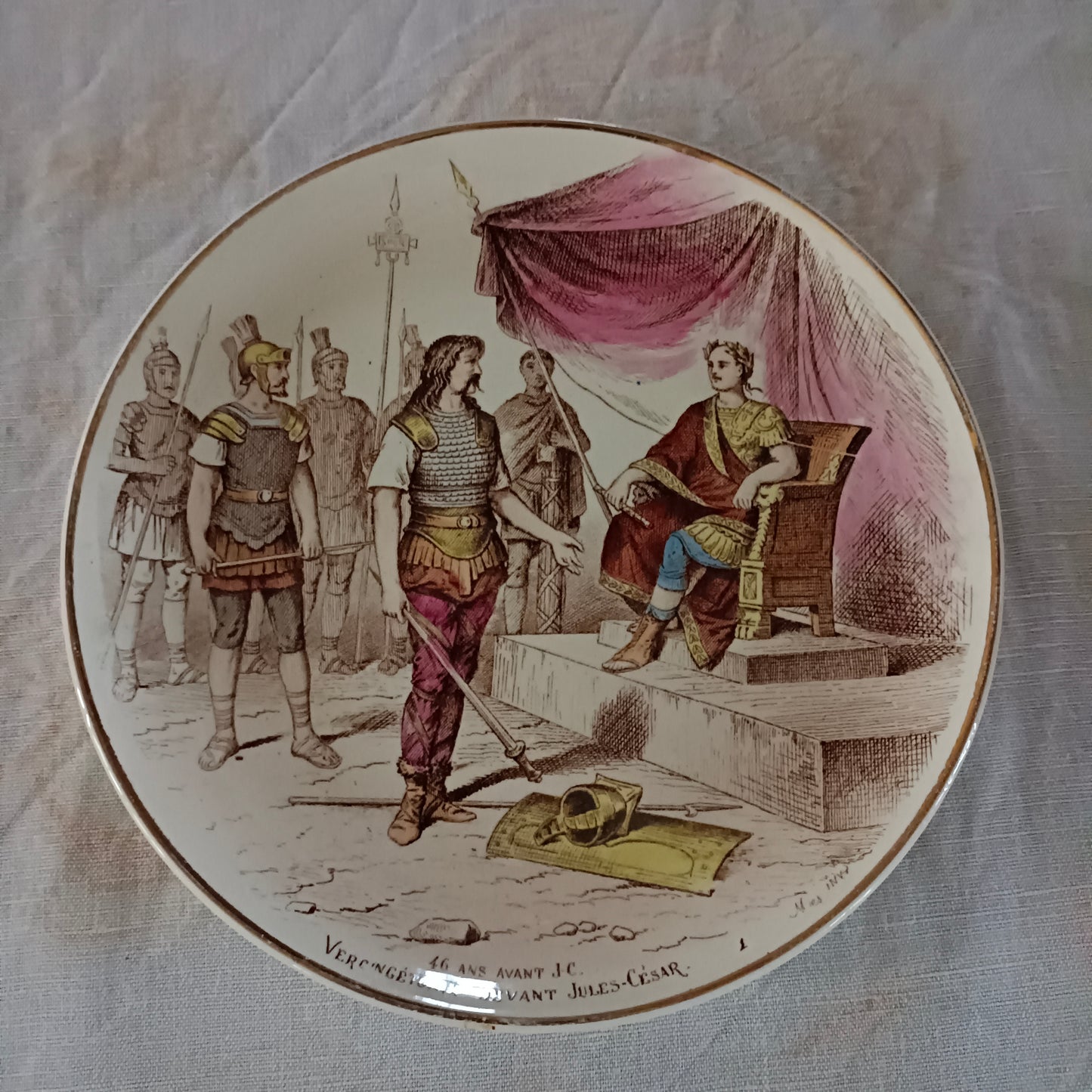 Assiette parlante Nos gloires militaires Creil & Montereau