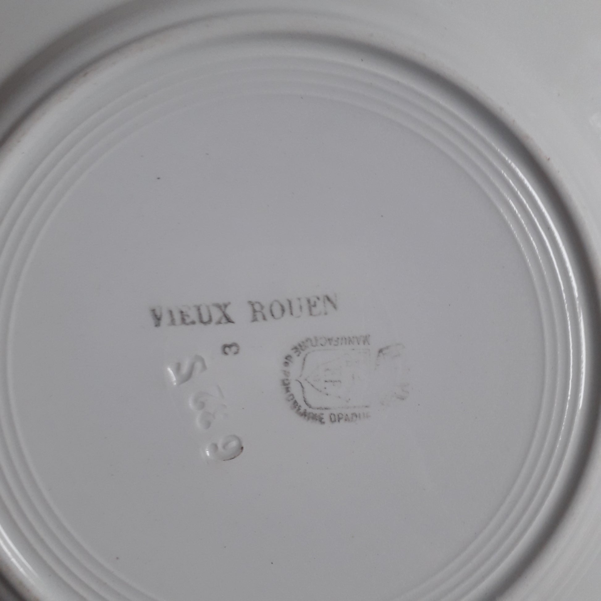Assiette Vieux Rouen Pexonne - FF (Fenal Frères)