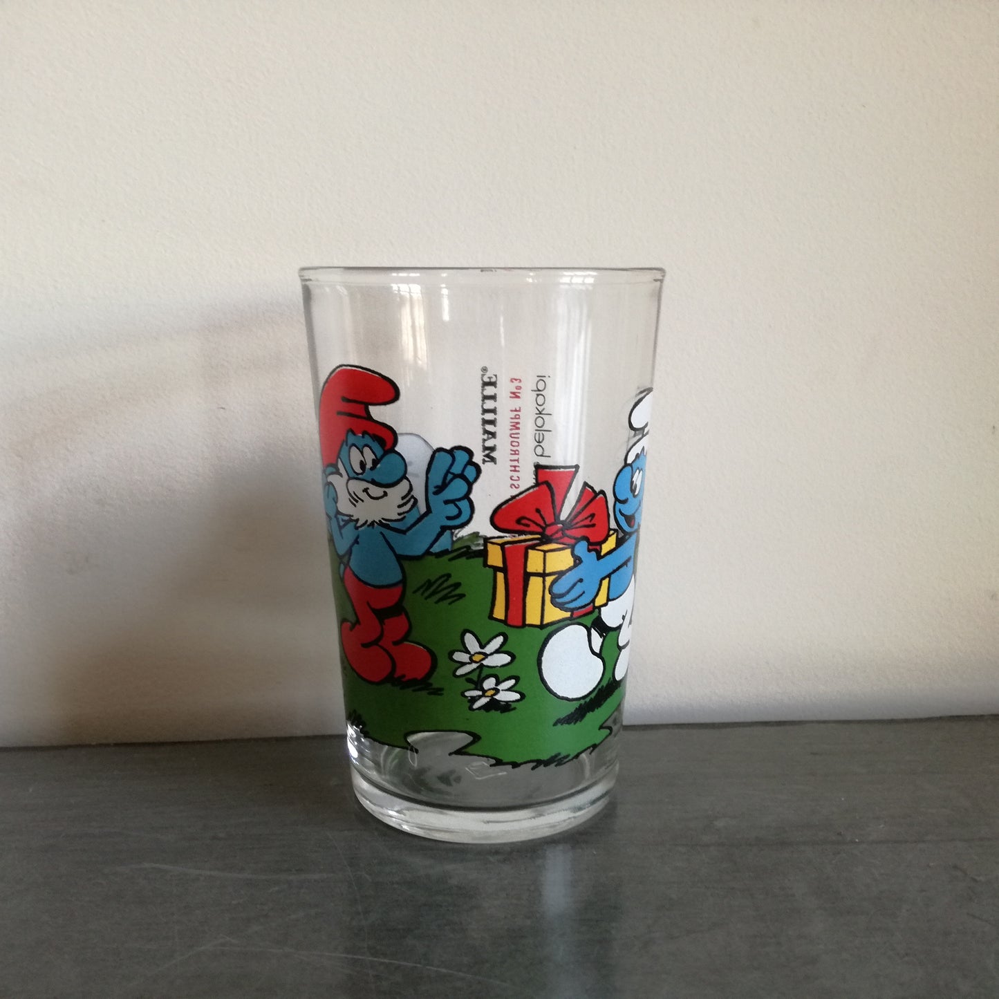 Verre Les Schtroumpfs VMC (Verreries mécaniques champenoises)
