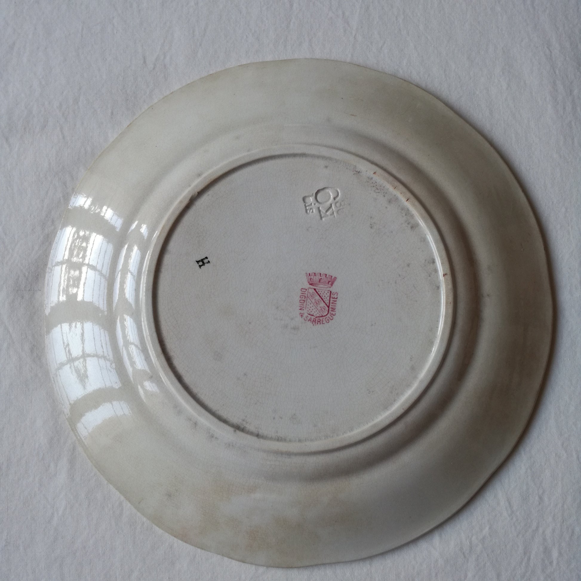 Assiette parlante Honneur - Patrie - Gloire Digoin & Sarreguemines