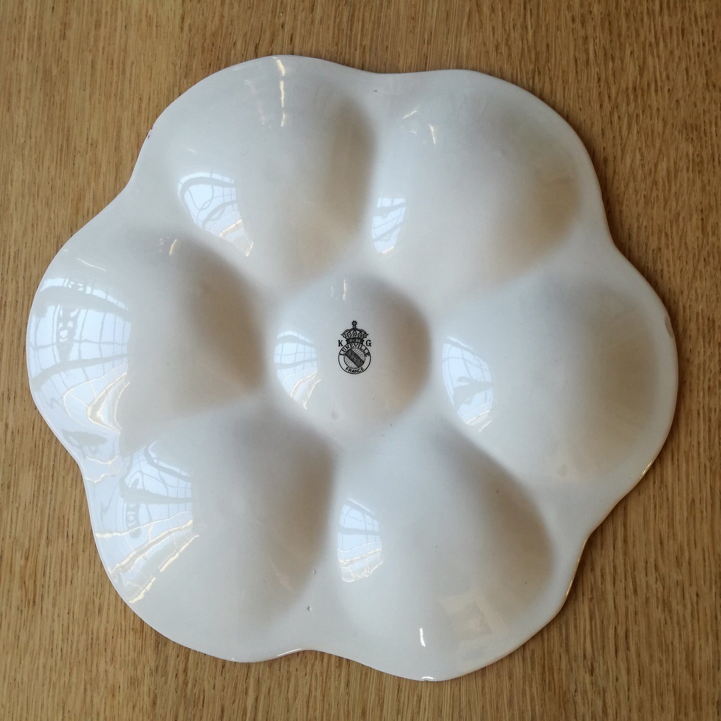 Assiette à coquillages Réverbère Lunéville (K & G - Keller & Guérin)