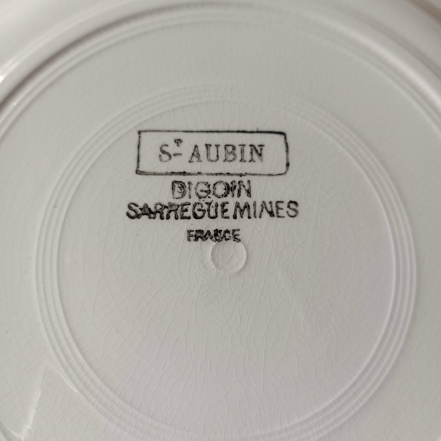 Assiette - grande plate St Aubin Digoin & Sarreguemines