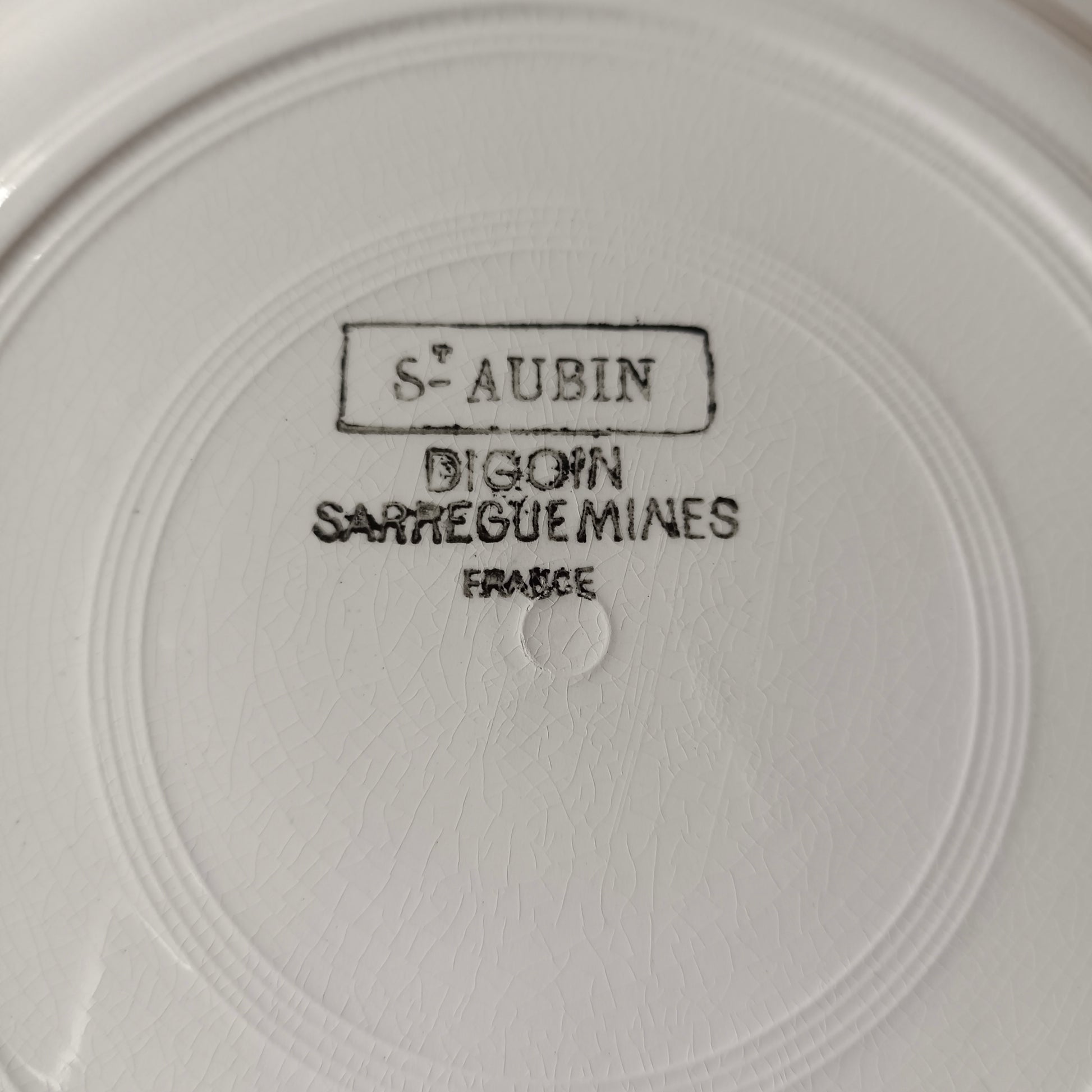 Assiette - grande plate St Aubin Digoin & Sarreguemines